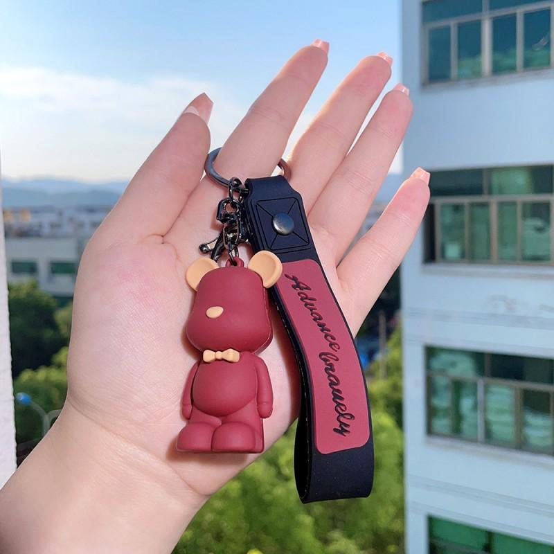 Кукла, силиконовый рюкзак, подвеска, милый подарок, жестокий медведь, автомобильный брелок, креативный галстук-бабочка для мальчиков и девочек, медведь с мультяшным рисунком