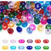 20/60/120 шт. граненые бусины-рондель, цветные, без металлического сердечника, с большим отверстием, европейские бусины, рассыпные, разделительные бусины из смолы, ожерелье, изготовление ювелирных изделий