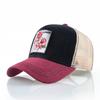 Breathable Baseball Cap Women Spring Summer Mesh Snapback Trucker Hat For Men Flower Embroidery Hats
