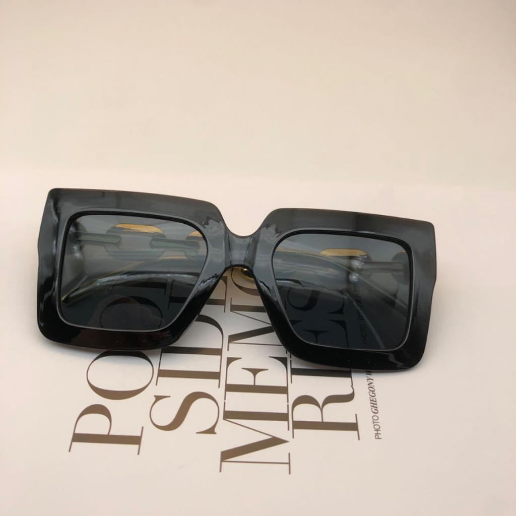 Солнцезащитные очки Box Chain с большой оправой, женские квадратные очки премиум-класса с защитой от ультрафиолета