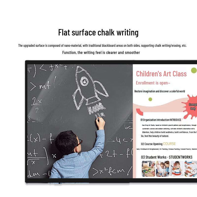 LUOBAOYI Interactive Whiteboard Display with Pull-out Nano Blackboard (CN version)
