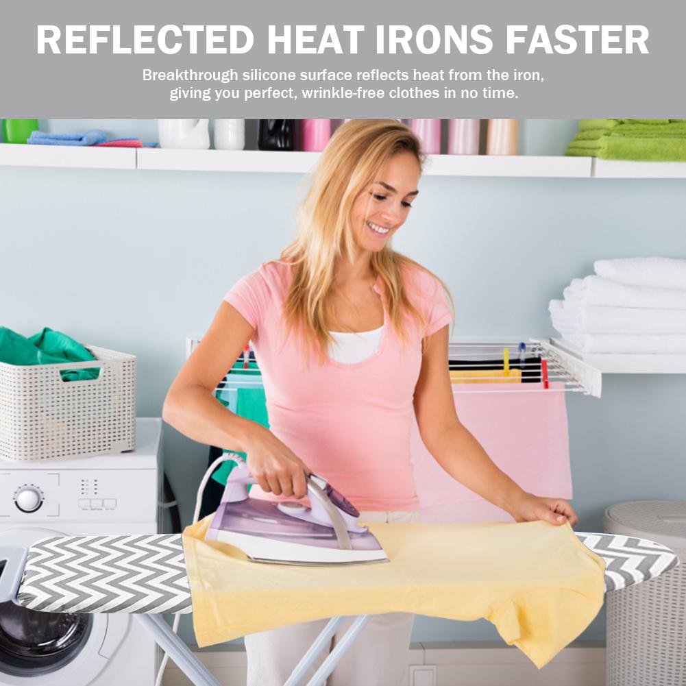 Чехол для гладильной доски 150x50 см, мягкий чехол для гладильной доски, прочный, отражающий тепло, устойчивый к ожогам, хлопковый чехол для утюга