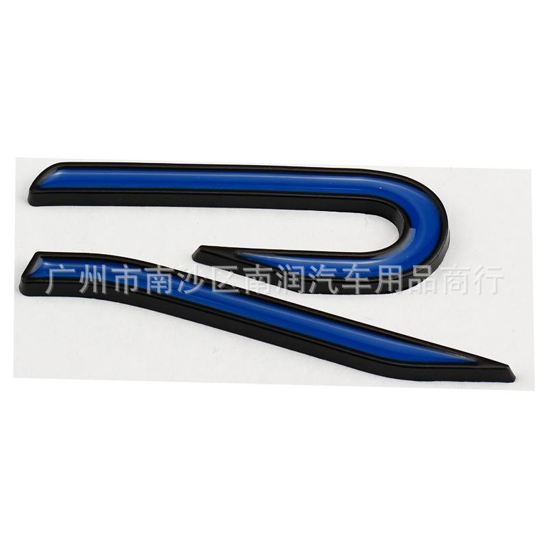 RSQ1 VW 2026 Hot New R Emblem Car Metal Body Tail Trunk Sticker Car Grill Badge Emblem For Volkswagen VW GTI Rline Polo Golf MK8 Toua