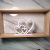 Romantic Heart-to-Heart Statue Plastic Love Heart Figurine Heart-shaped Sculpture  Bookshelf Decor