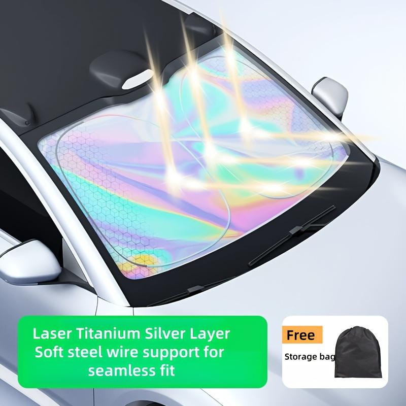 1pc Sunshade with Laser Reflection - Universal Fit, Strong UV Protection, Heat Insulation, and Light Blocking for Front Windshield and Windows