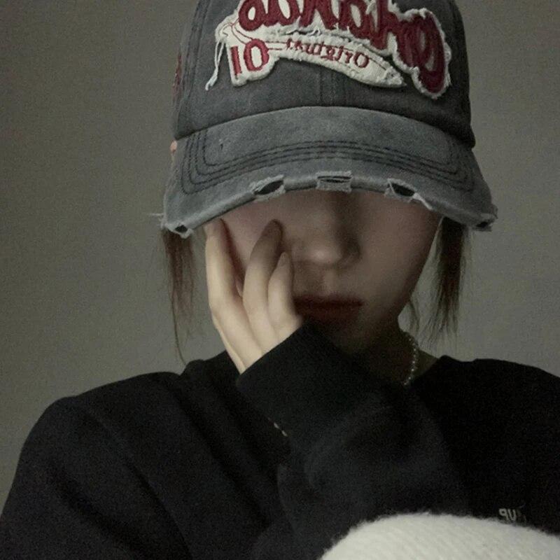 Бейсбольные кепки с вышивкой в ​​стиле ретро для женщин и мужчин, хлопковая бейсболка Snapback, регулируемая уличная кепка в стиле хип-хоп, кепка-дальнобойщик