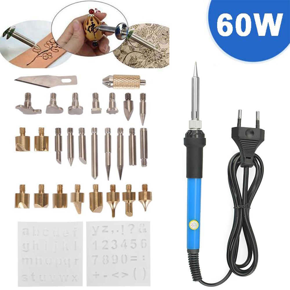 Набор паяльных пистолетов для пирографии, дровяная горелка, паяльный инструмент «сделай сам», 60 Вт