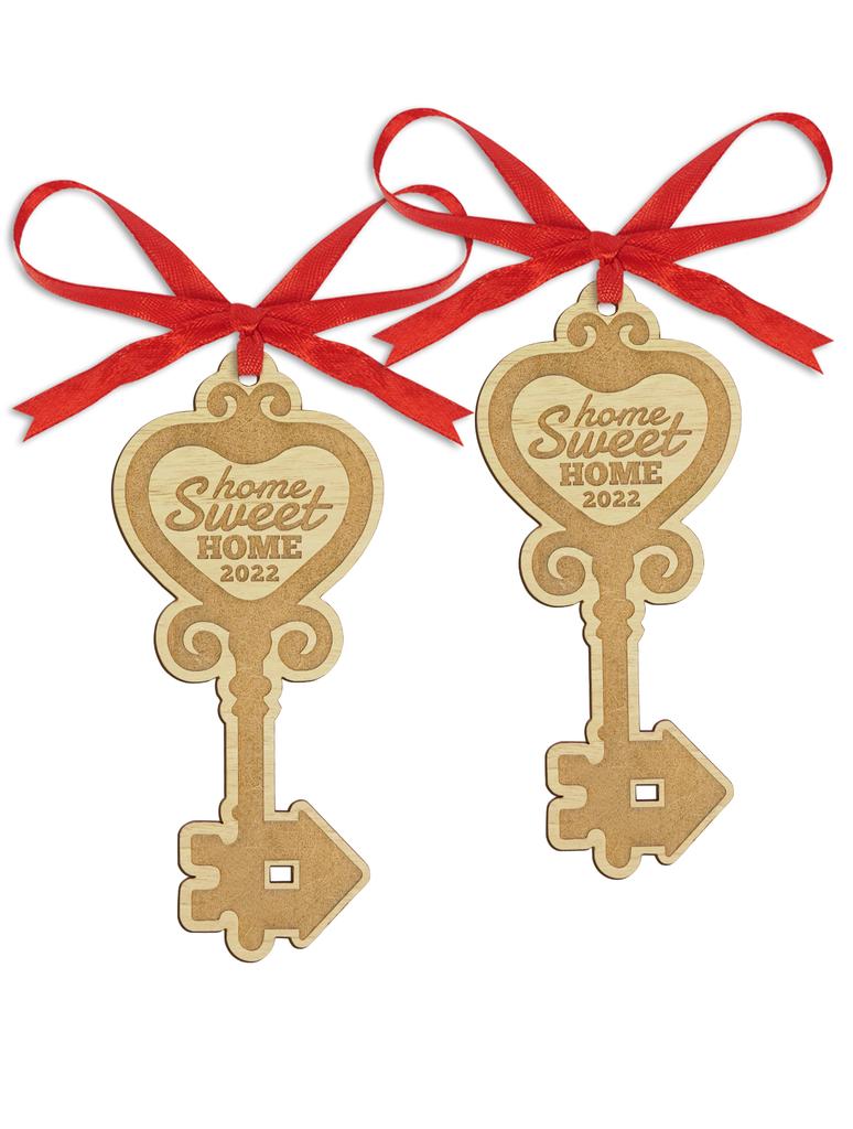 Darling Souvenir MADE WITH LOVE Home Sweet Home Персонализированное деревянное украшение Подарок на новоселье Украшение на рождественскую елку Упаковка