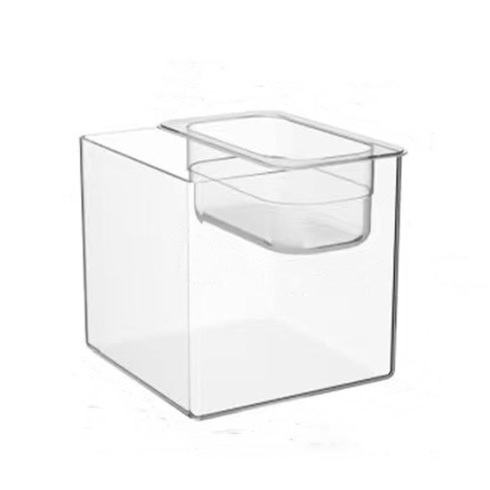 Cube Double-layer Fish Tank Plastic Cat Drinking Bowls Goldfish Tanks Landscape Ecological