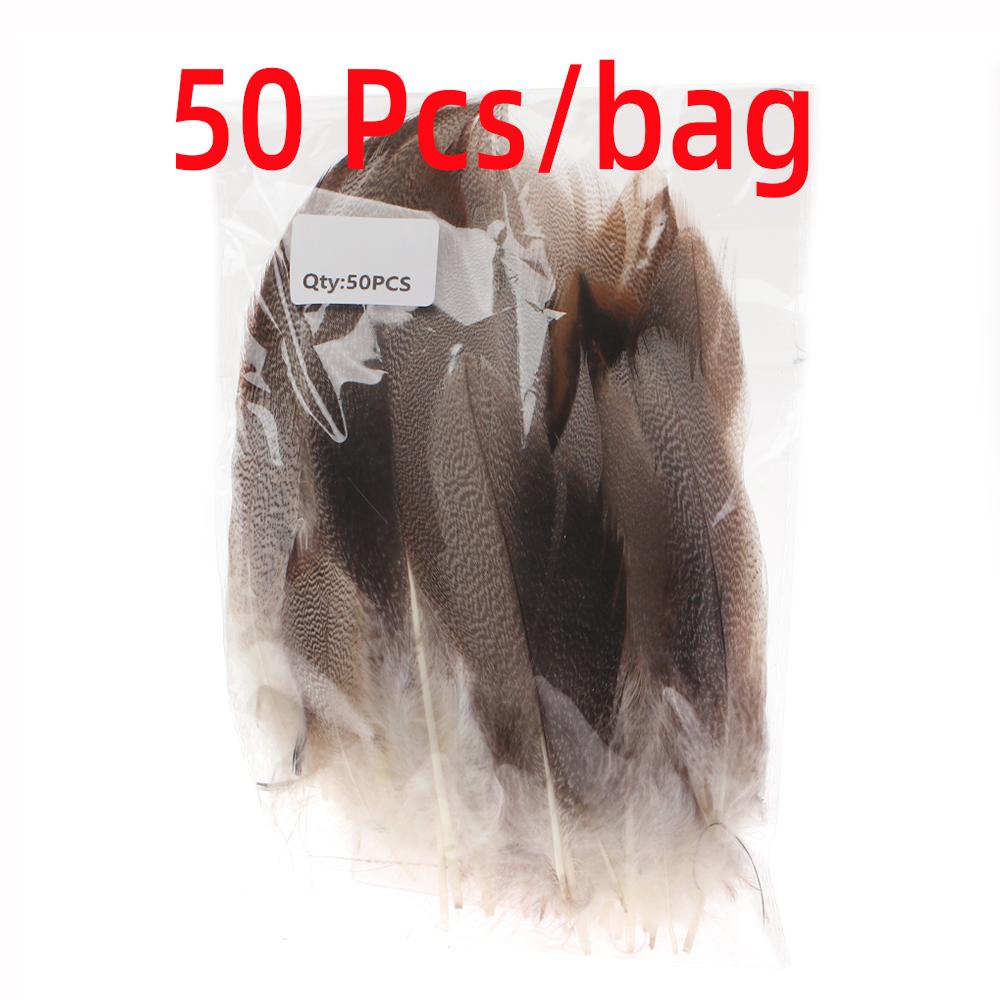 50 шт. натуральных перьев утиной пашины для крыльев, хвостов, стримеров, материала для вязания мушек