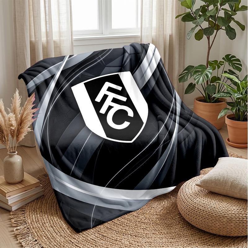 Fulham Football Print Flannel Blanket, Soft Warm Lightweight Throw Blanket for Sofa Bed Camping