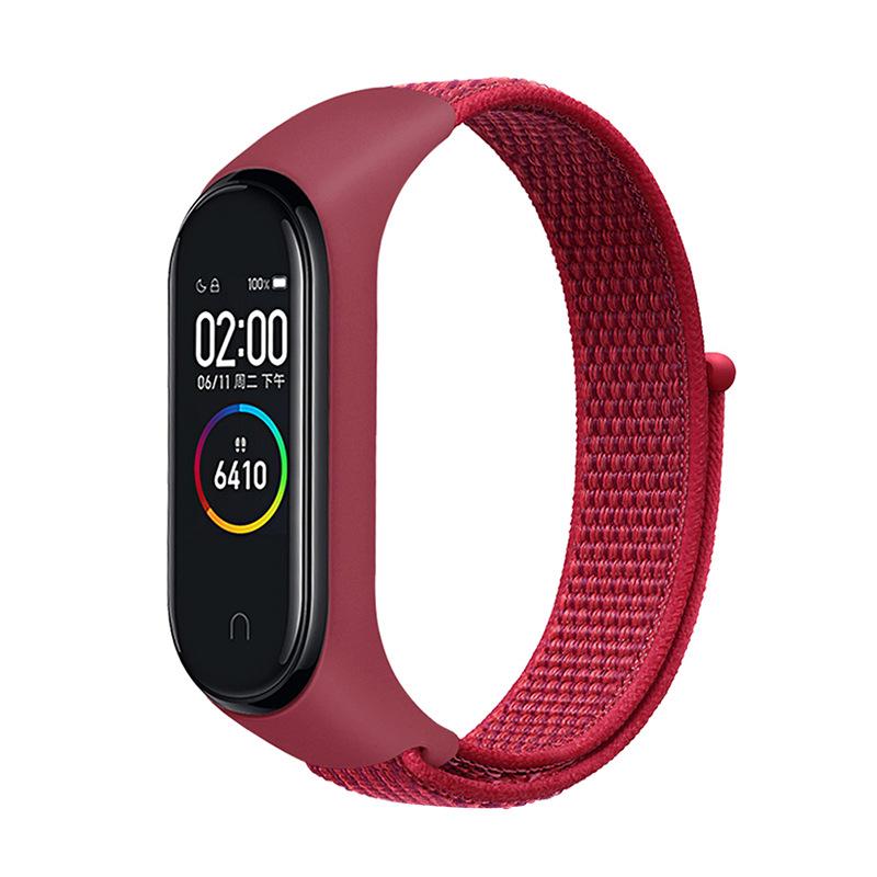 Цветной нейлоновый ремешок-петля на замену для Xiaomi Mi Band 3-7