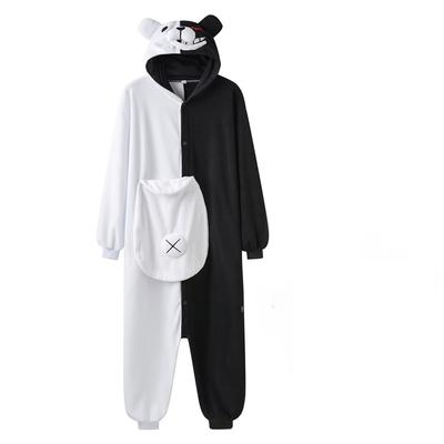 Danganronpa Monokuma Косплей Взрослые комбинезоны Женщины Мужчины Унисекс Пижамы Кигуруми Комбинезон Пижама Хэллоуин Рождество
