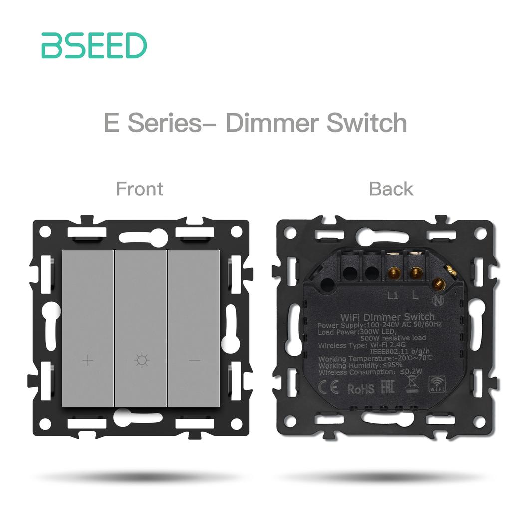 Модули переключателей BSEED WIFI Click Switch, детали для умных выключателей света, белая стеклянная рамка, комбинированные настенные розетки для самостоятельной сборки, USB-зарядный ключ, серия E.