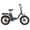 ZAZAWORK 20-inch Folding Electric Bike 250W 47Nm Motor 48V 16Ah Battery 25km/h Speed 100km Range 7 Speeds Spring Suspension Disc Brakes