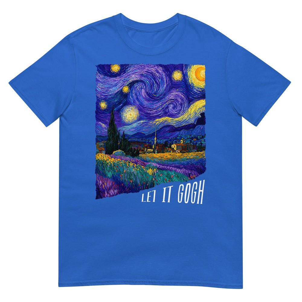 Let It Gogh Funny Vincent Van Gogh Starry Night Design Tshirt