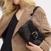 Coach Soho 27 Повседневная Минималистичная Джинсовая и Переработанная Кожаная Сумка-Кошелек Через Плечо Большая Женская Сумка Черный CR737-LHBLC