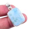 Подвеска из чистого серебра 925 пробы Natural Republic с драгоценным камнем Ларимар 1,50 дюйма N5o29