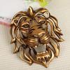 Золотая голова льва, смола, настенное украшение для уличного входа
