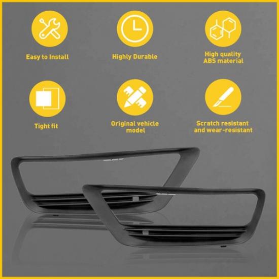 Driver & Passenger Side Fog Light Cover For 2013-2015 Honda Accord W/ Fog Light