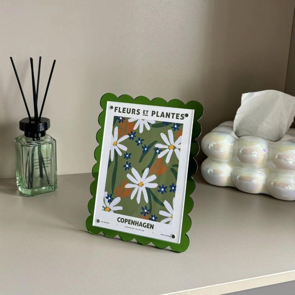 Desktop Display Photo Frame Acrylic Stand Photos Decorative Rack Photocard Holder for Home