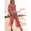 Spring and Summer Embossed Lace Cuffs Print Shirt 3564067 Embossed Lace Pants Feet Printed Pants 3564367