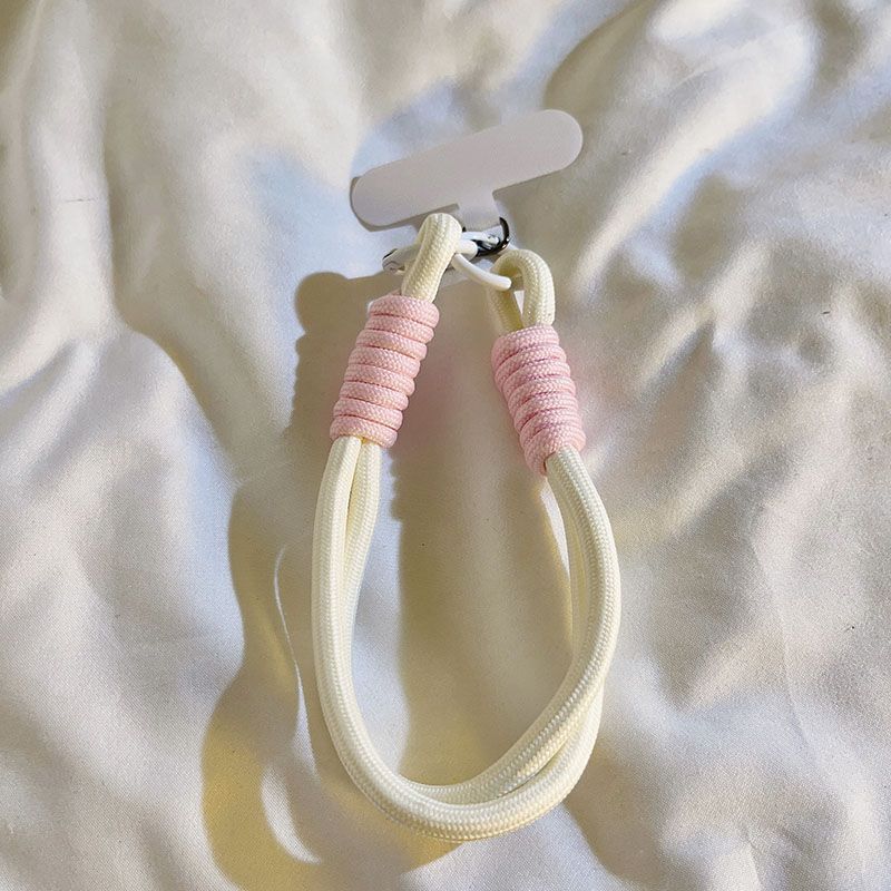 Cute Trendy Short Phone Case Lanyard Wrist Strap Macaron Color Phone Charm Chain for Women
