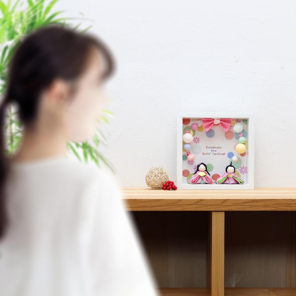 Osaka Choseido Hina Compact Mini Hina Hinamatsuri Chirimen Elegant Poteri Hina Frame Decoration Dolls, Dolls, Dolls, Craft,