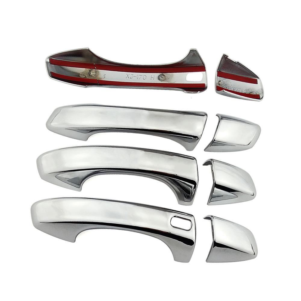 For Volkswagen VW T-ROC Atlas Teramont 2017- Door Handle Cover Carbon Fiber Color Modify Chrome Trim Protection