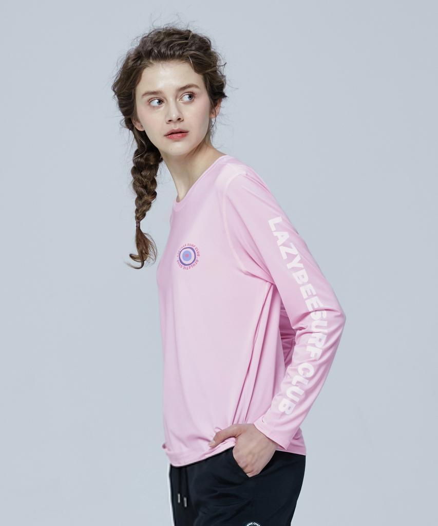 Leijibi Защита от солнца с длинным рукавом, свободный крой, с надписью, цвет W Pink