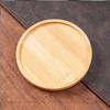 Круглый бамбуковый противоскользящий коврик и поднос для комнатных растений, подстаканников и декора