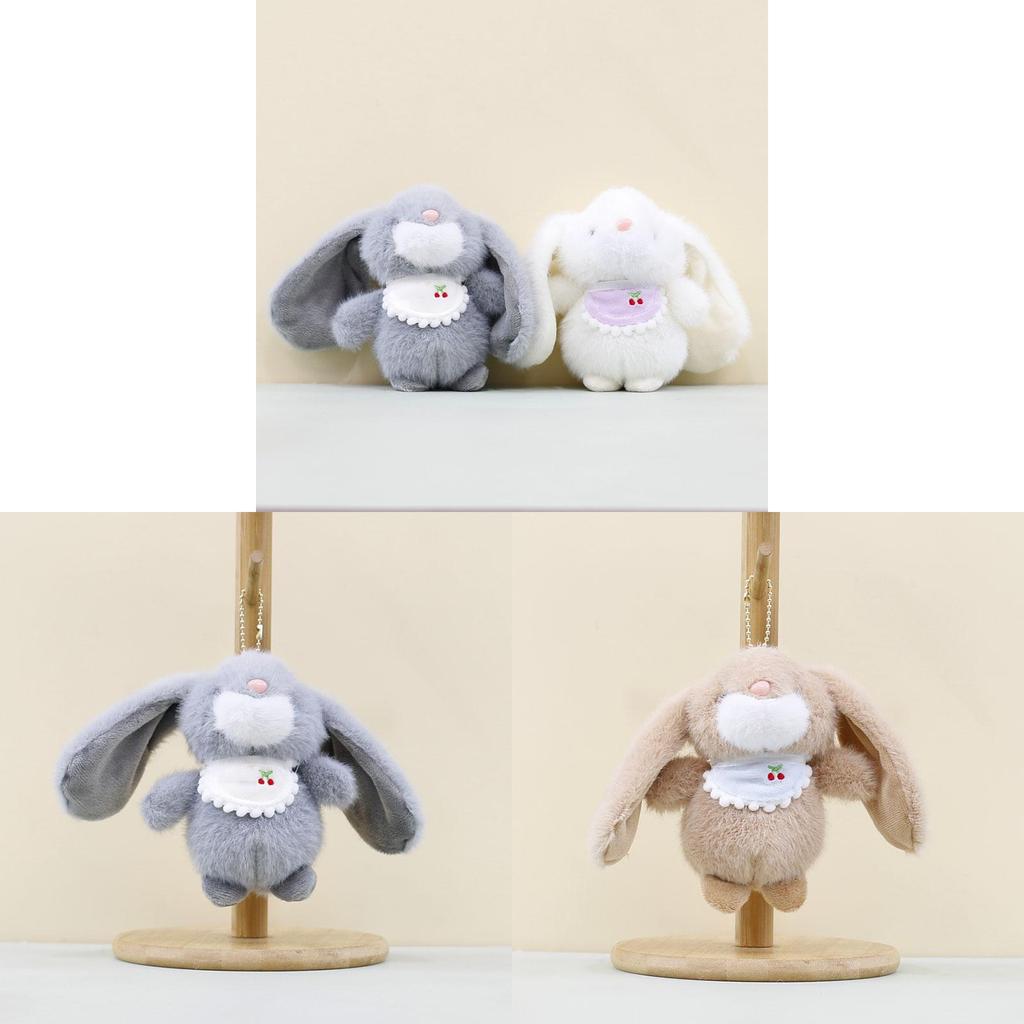 Adorable Plush Rabbit Pendant With Soft Pp Cotton Filling For Cute Bag Decoration