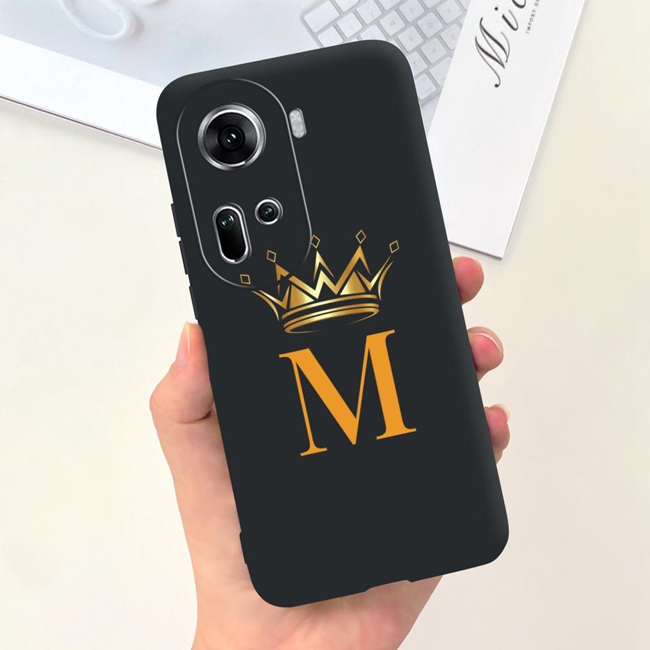 Чехол для Oppo Reno 11 5G Reno11 F Милая корона Буквы Чехол Мягкий силиконовый чехол для телефона Для Oppo Reno11 Pro Reno 11F Задняя крышка Сумки