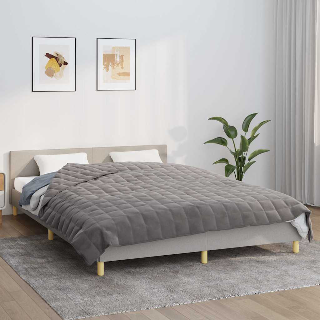 vidaXL Gewichtsdecke Grau 200x225 cm 9 kg Stoff
