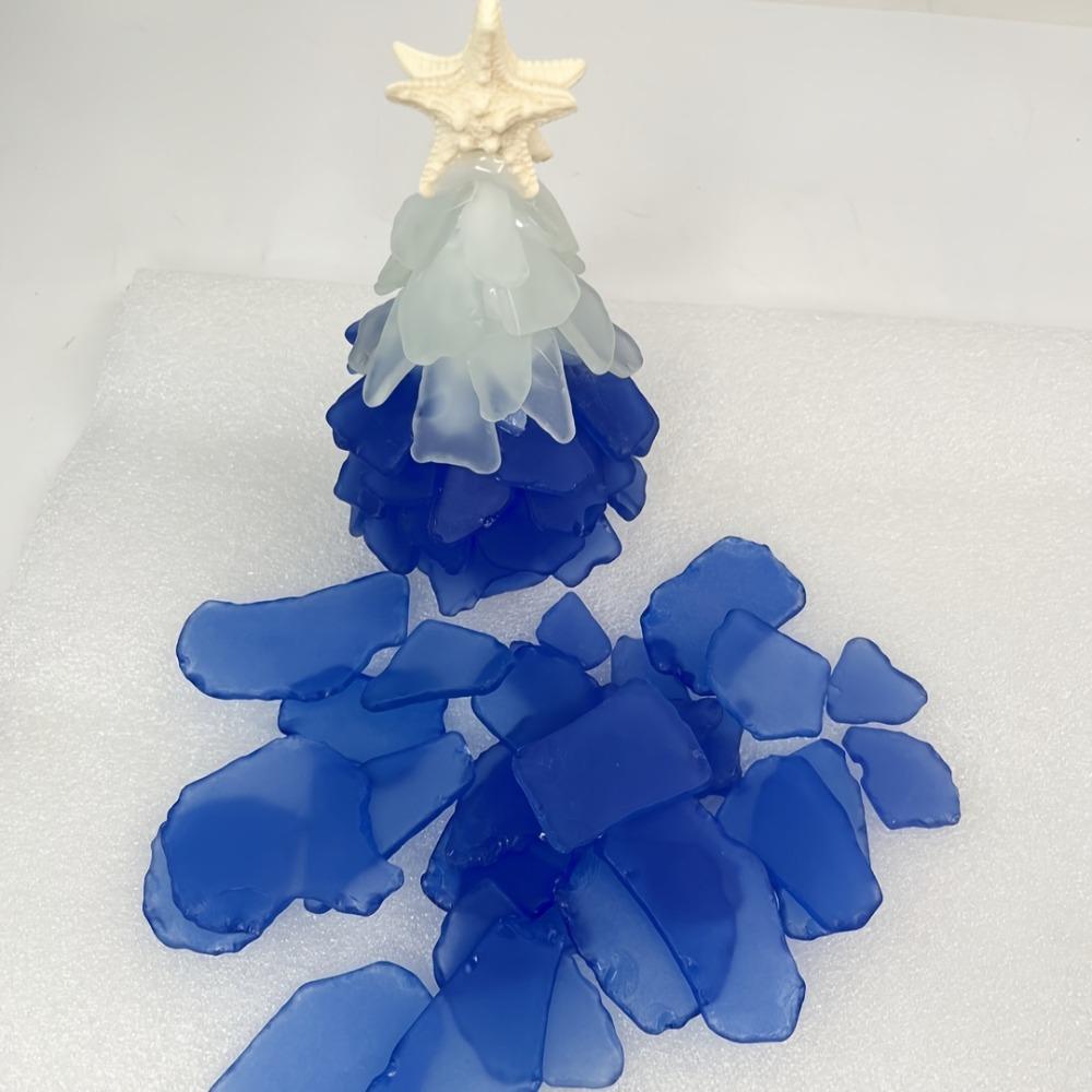 500g Sea Glass Shards Beach Style Flat Frosted Sea Glass Art Creation