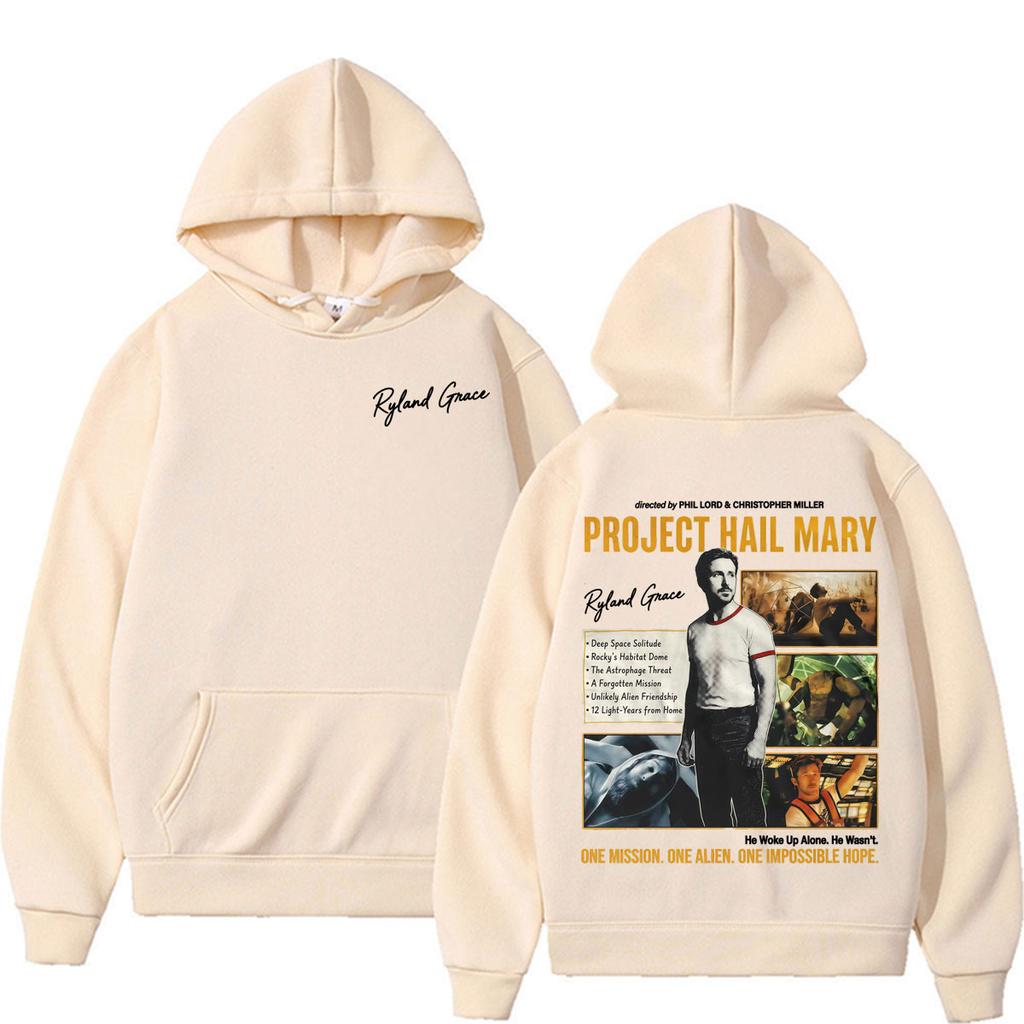 Project Hail Mary Movie Hoodies Funny Ryland Grace Meme Sweatshirts Men's Clothing Fashion Classic Vintage Hoodie Pullovers