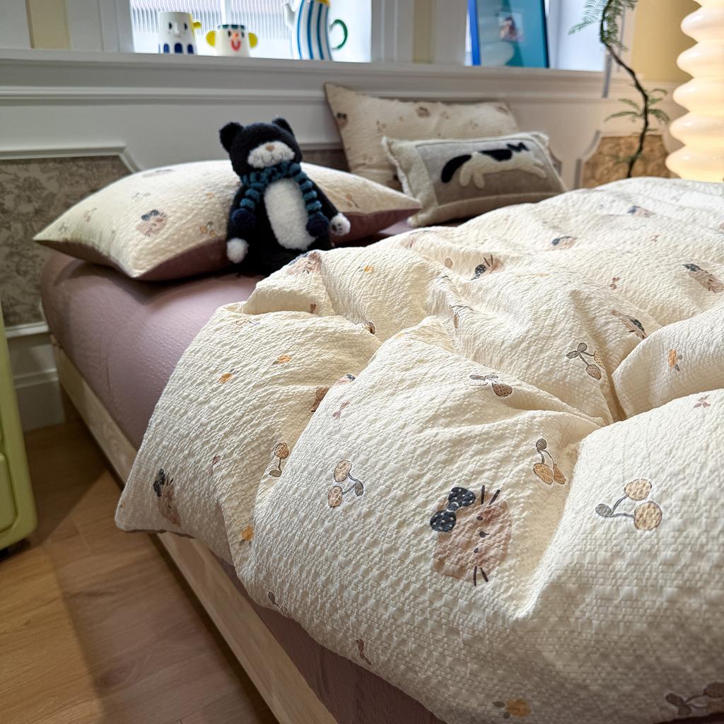 Class A Bedding Cotton, Double Yarn Pure Cotton Quilt Cover Sheet Quilt Cover Sheet Sheet Student Dormitory
