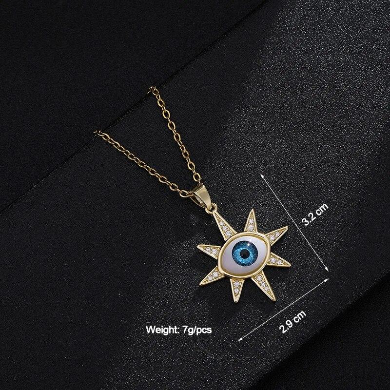 Турецкое ожерелье Lucky Evil Eye, женское 8 стилей, голубые глаза, женское очарование, модная эмалированная цепочка из нержавеющей стали, ожерелье, ювелирное изделие, подарок