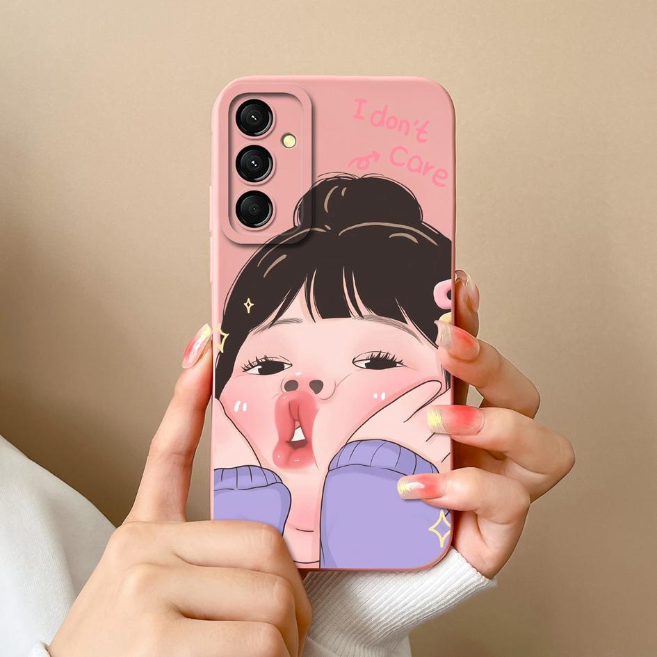 Cover Case For Samsung Galaxy S24 FE A16 A06 M35 S 24fe Shell Luxury Fashion Leopard Print Butterfly Matte Silicone Screen Protector Bumper Phone Bags