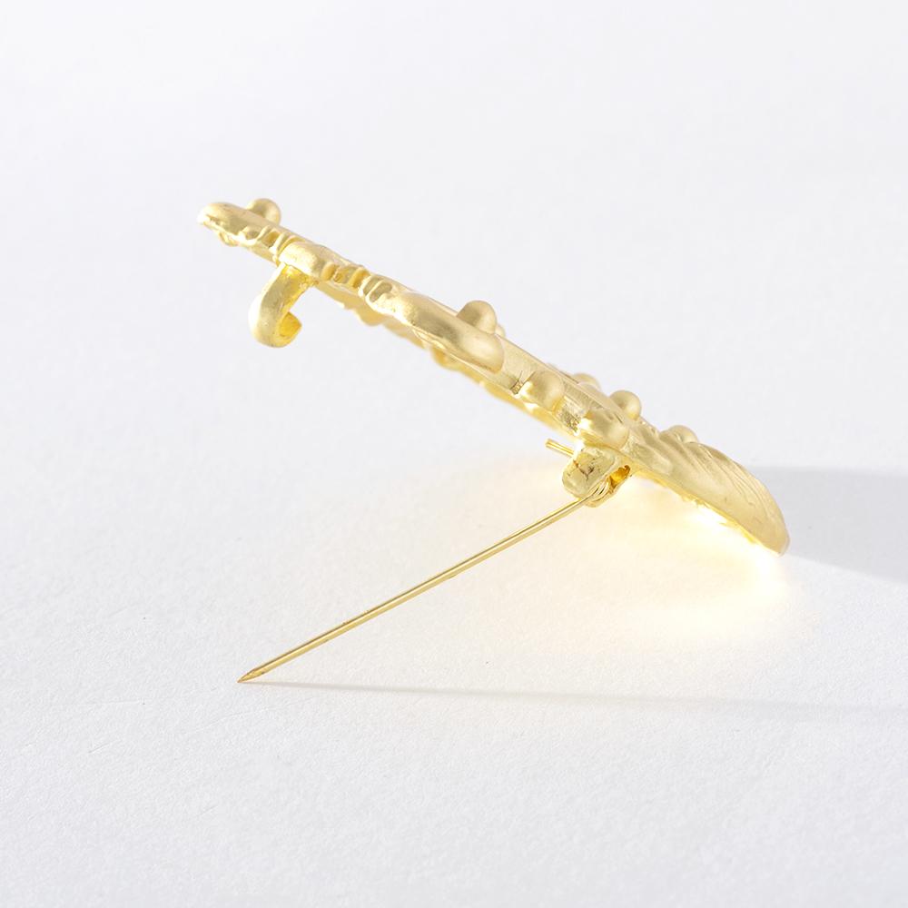 Pinkdudu Fashion Classical Elegant Harp Brooch Romantic Luxury Music Art Creative Brooch Pins for Women Jewelry Gifts PD1269