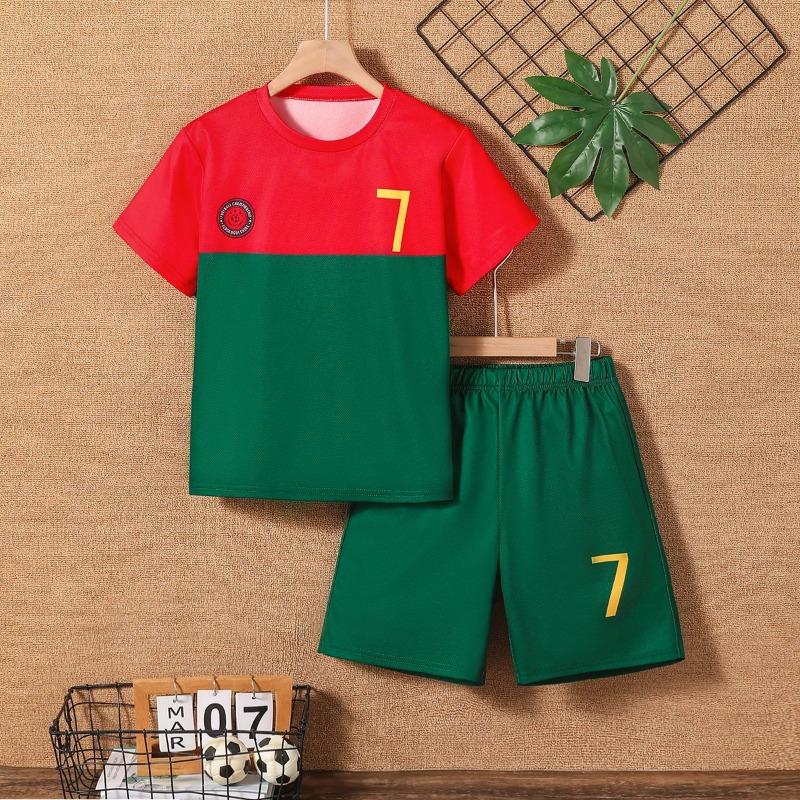 Направленный открывающийся хит продаж стиль для мальчиков горизонтальные полосатые граффити цифровой принт шорты костюм повседневный спортивный стиль