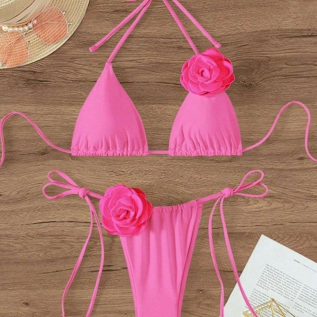 1011 new three-dimensional flower women's swimsuit bikini suit fashionable sexy swimsuit bikini women
