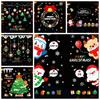 Santa Claus Christmas Tree Christmas Window Stickers Reusable Stickers Glass Stickers Christmas Wall Sticker PVC Electrostatic