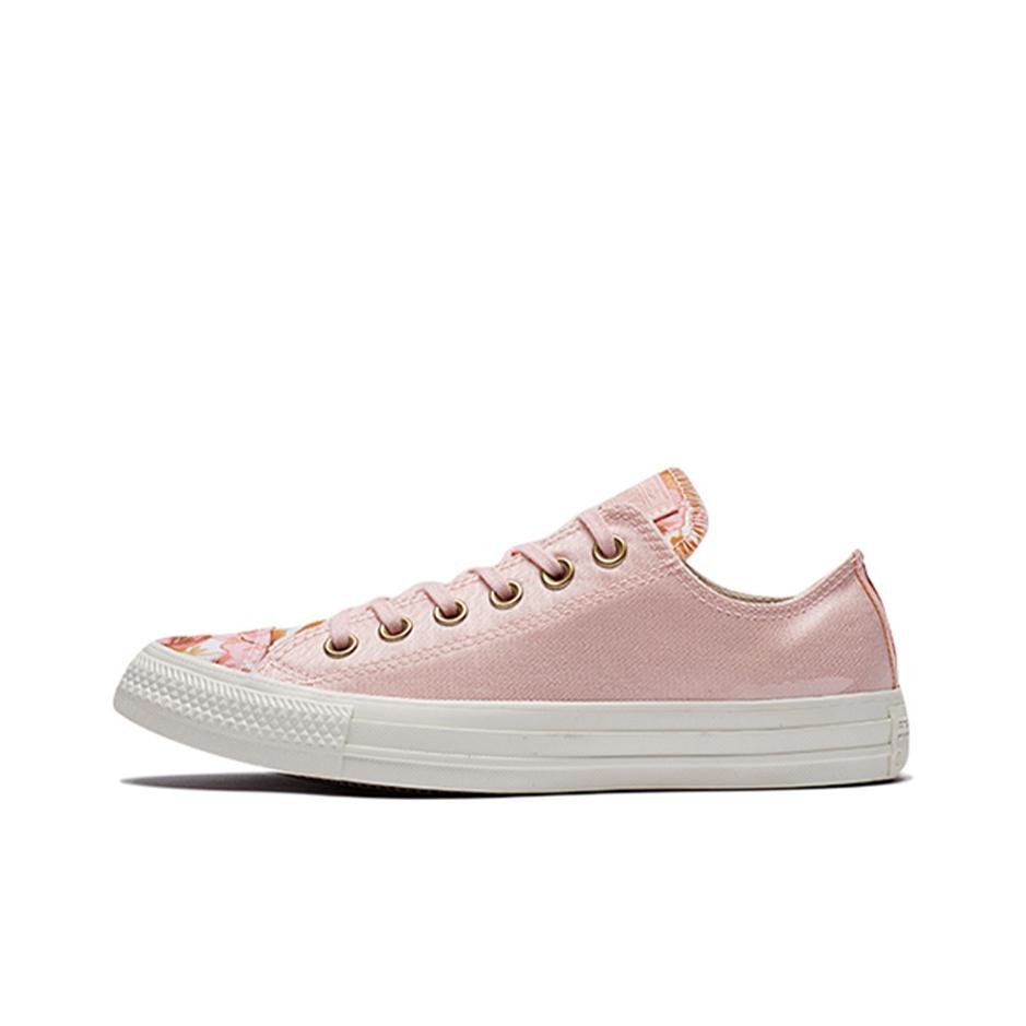 Converse Chuck Taylor All Star Повседневные Универсальные Низкие Кеды из Канваса Женские кроссовки Белый Розовый 561664C