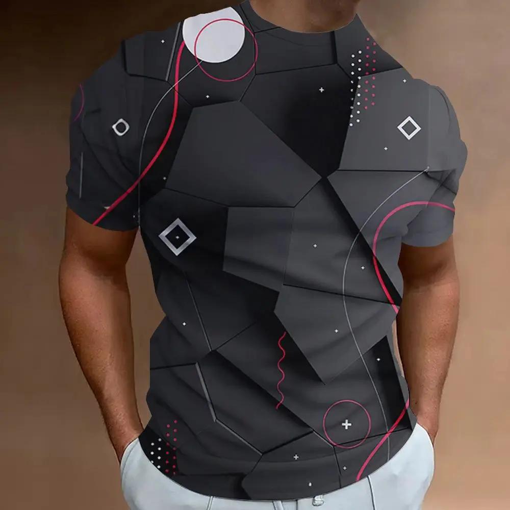 Новейшая мужская футболка 3D-печать Будущие технологии Sense Fashion Personality Street Daily Casual Men's Short-Sleeved Top