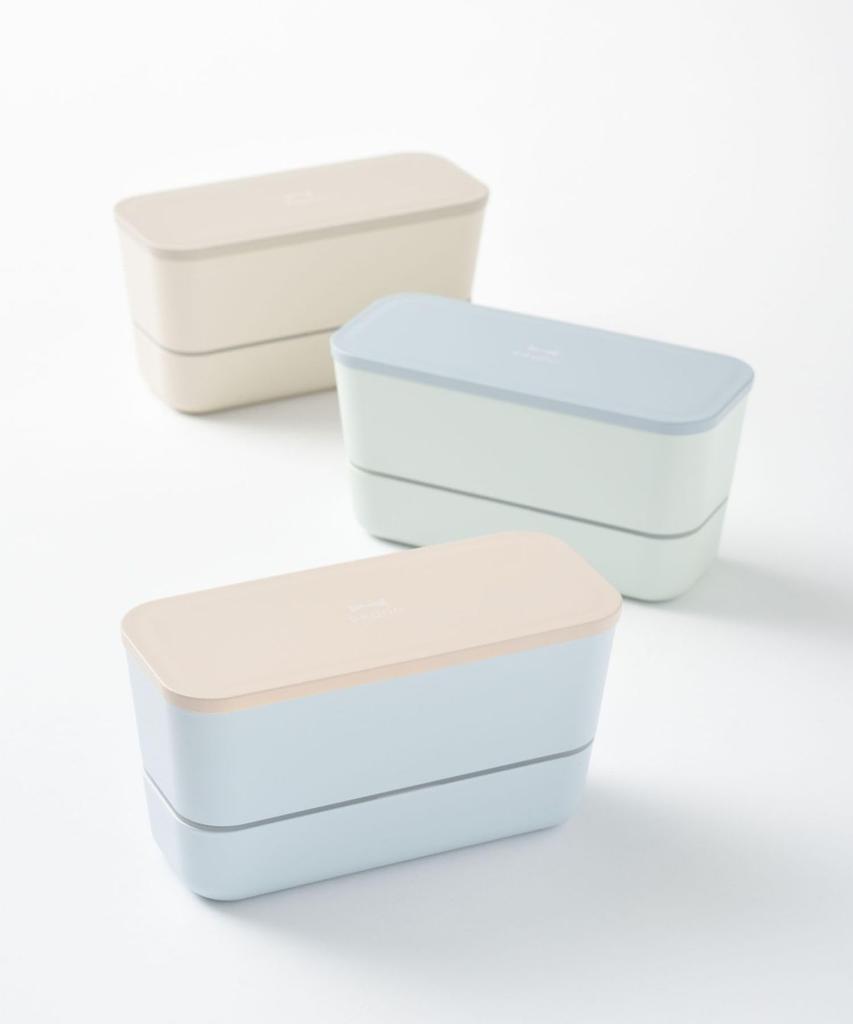 BRUNO Yamanaka Lacquer Lunch Dishwasher and Microwave No Size Two-Tier Box, Two-Tone, Safe, Gray, Included, RBHK013-GY