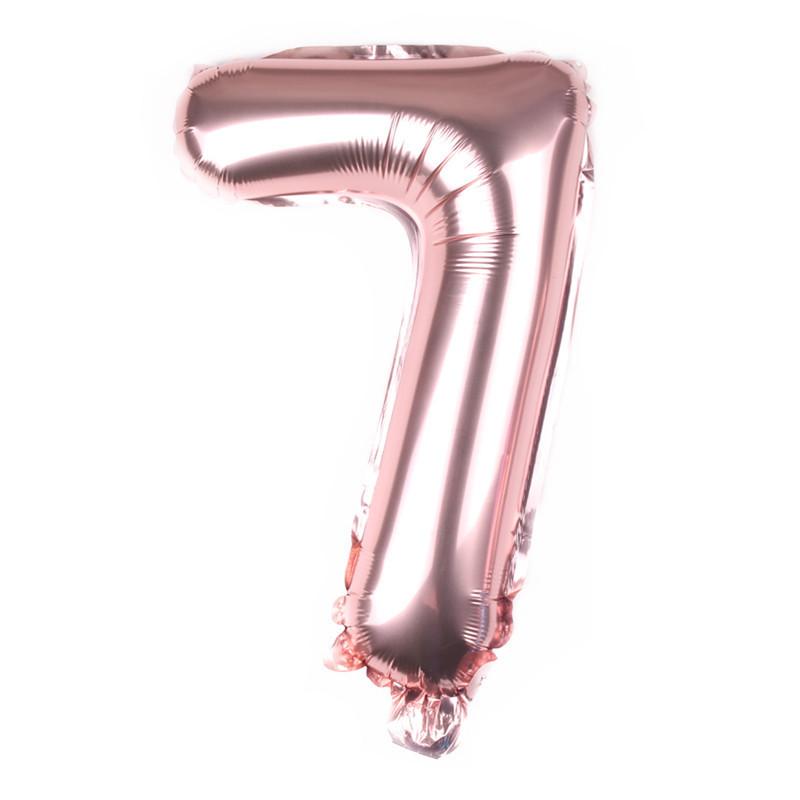 16-Inch Us Version Of Thin Body Digital Birthday Party Decoration Props Decoration Aluminum Film Balloon Digital