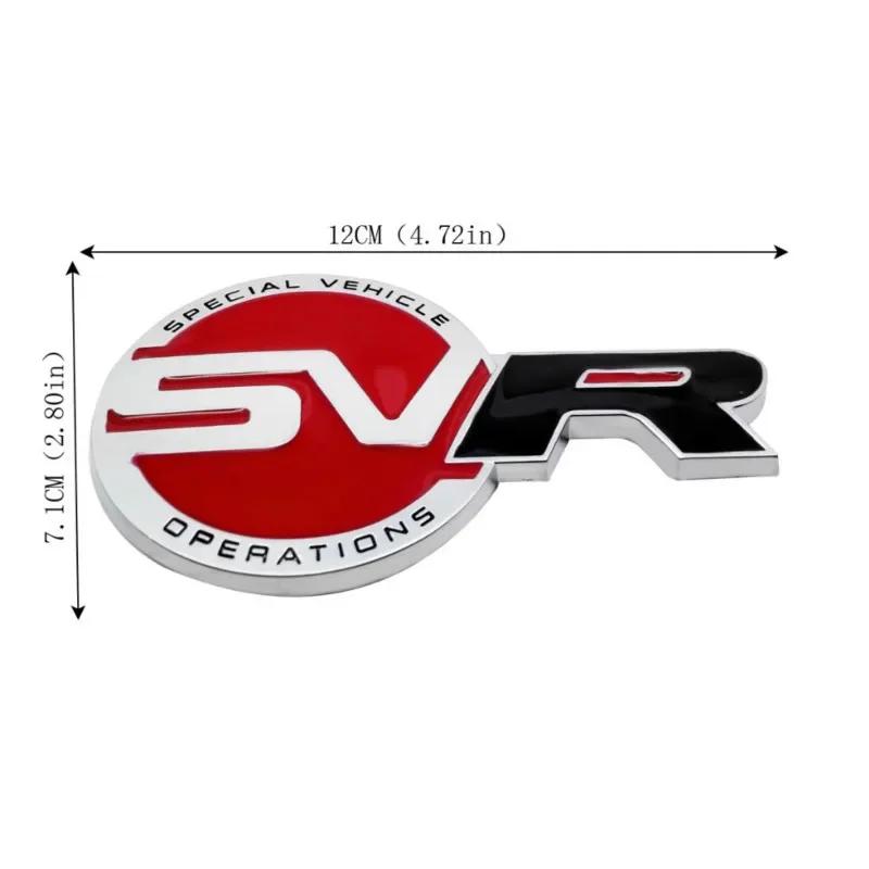 3D SVR Logo Car Stickers Badge Emblem Tail Decal For Land Rover Discovery L319 Velar Range Rover Evoque Freelander YU0