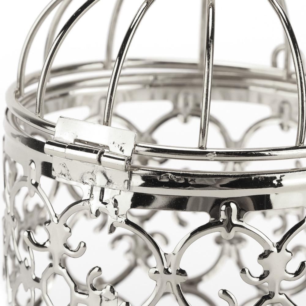 Iron Hanging Lantern Candle Holder Electroplated Birdcage Candlestick Decorations Gift For Events