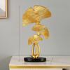 Elegant Ginkgo Resin Leaf Ornament For Home Office Tabletop Decoration Gift